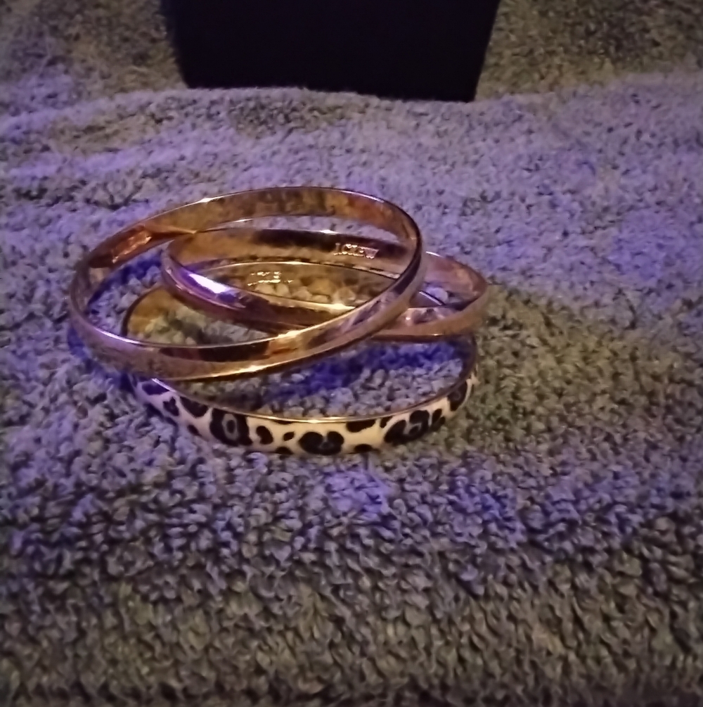 J. Crew Bangles Leopard And Gold